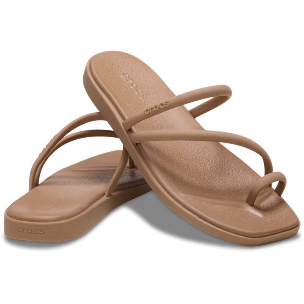 Crocs Women's Miami Toe Loop Sandal Size 8 Milk Chocolate